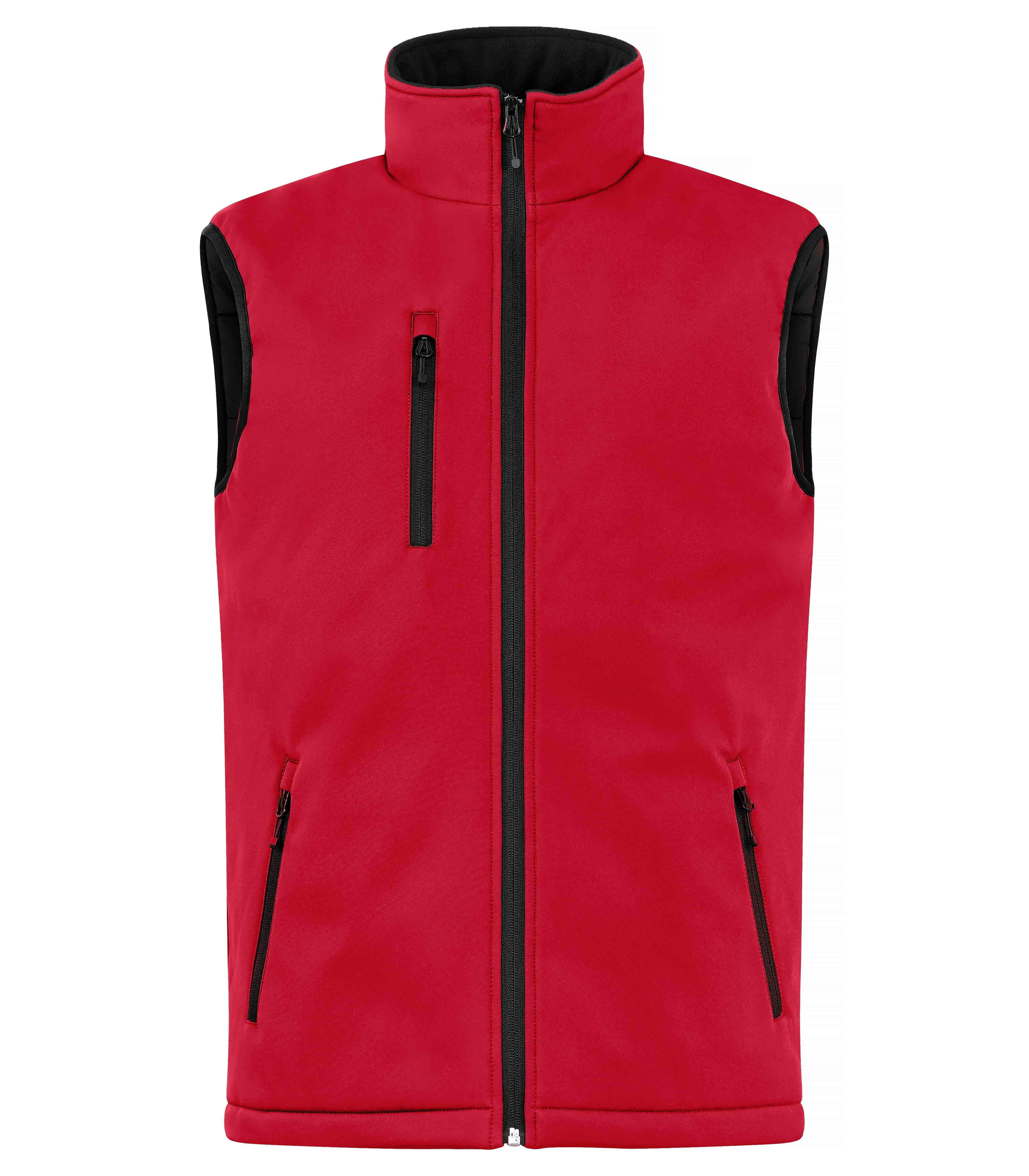 Padded Softshell Vest Mens Röd